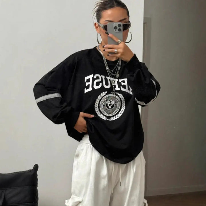 Women Vintage College Sweatshirt LionStyle Lion Style
