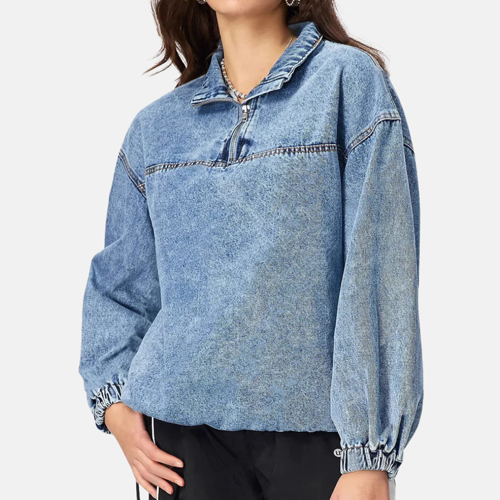 Women Vintage Denim Jacket LionStyle