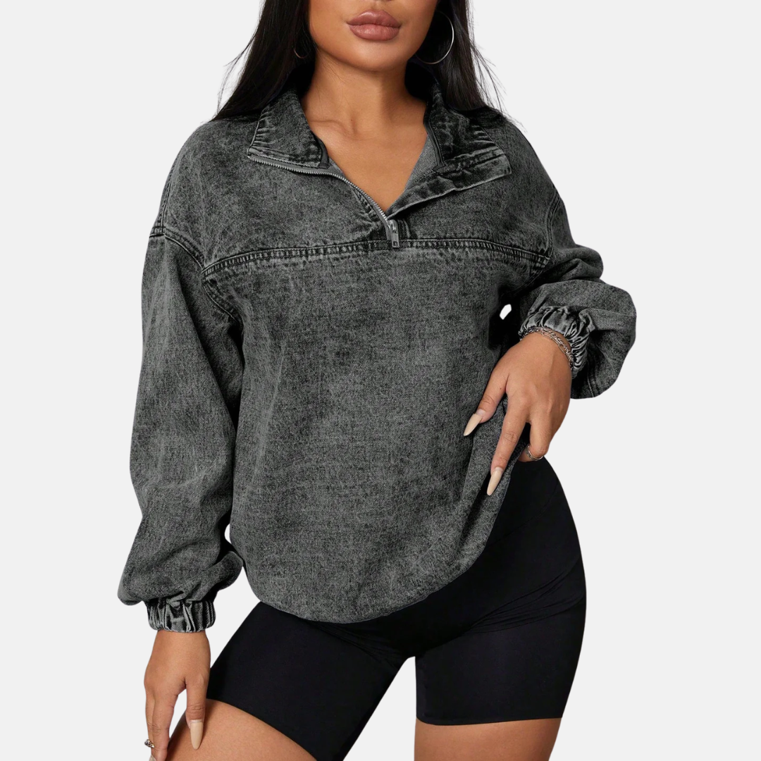 Women Vintage Denim Jacket LionStyle