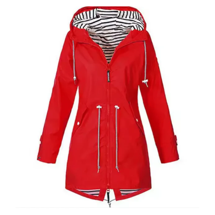 Women Waterproof Drawstring Coat LionStyle Lion Style