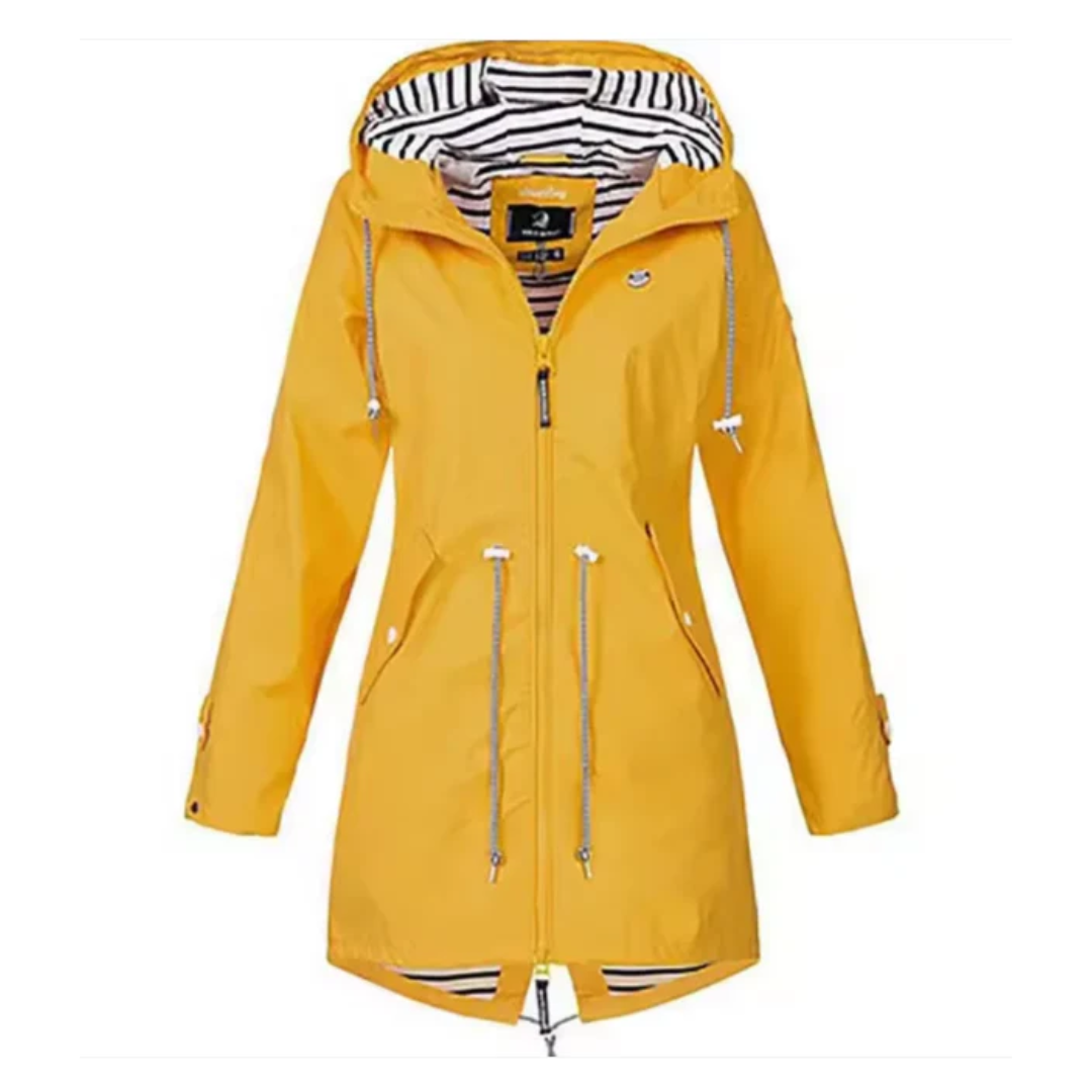 Women Waterproof Drawstring Coat LionStyle Lion Style