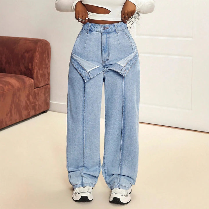 Women Y2K Illusion Waist Denim LionStyle Lion Style