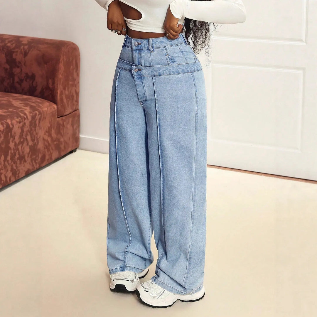 Women Y2K Illusion Waist Denim LionStyle Lion Style