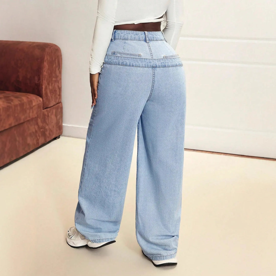 Women Y2K Illusion Waist Denim LionStyle Lion Style