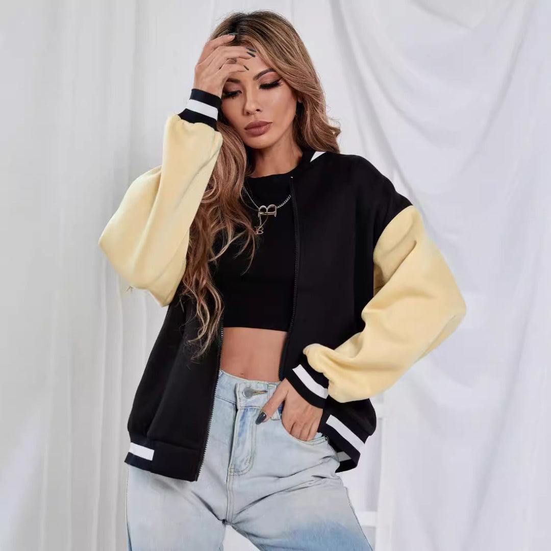 Women Zip Up Varsity Jacket LionStyle