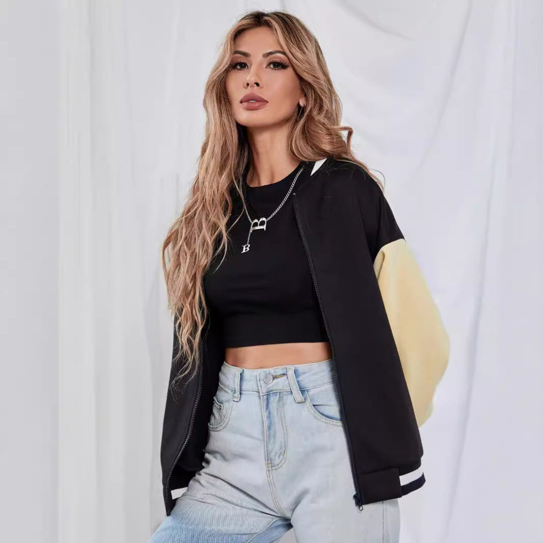 Women Zip Up Varsity Jacket LionStyle