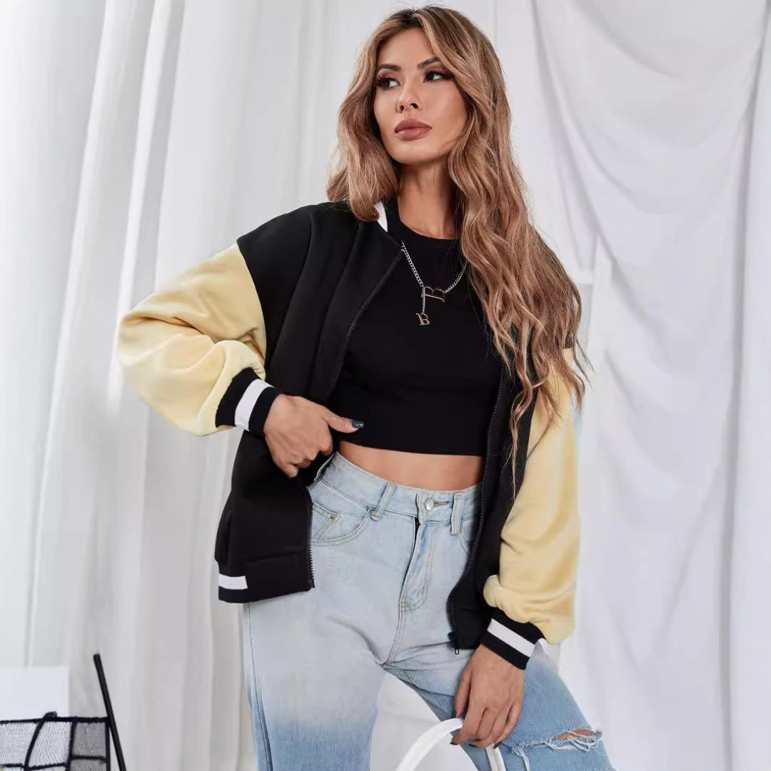 Women Zip Up Varsity Jacket LionStyle