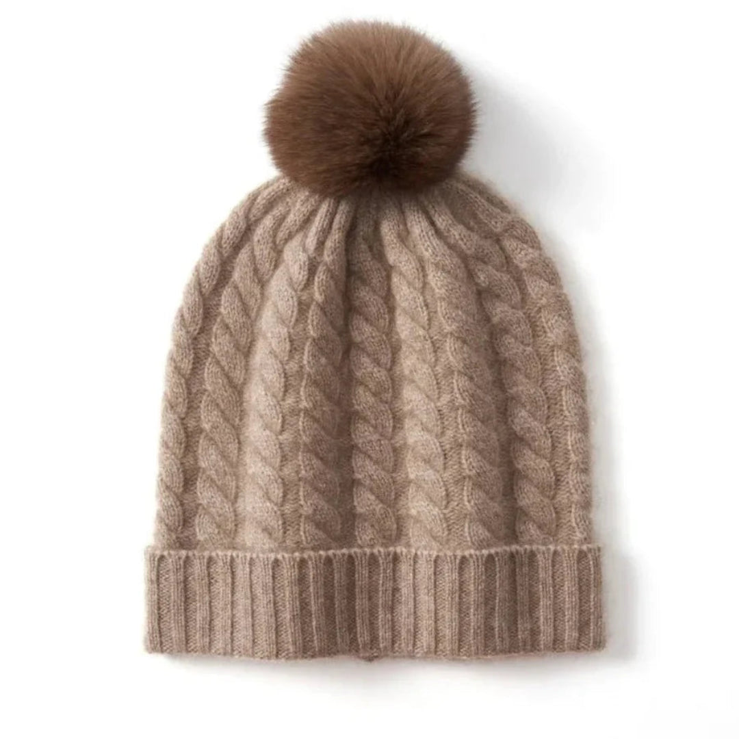 Women’s Cashmere Cable Knit Beanie
