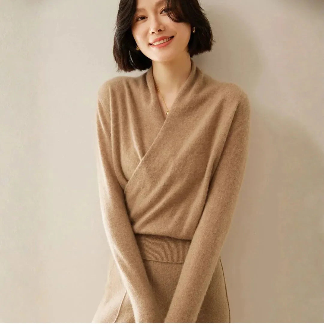 Women’s Cashmere Crossover Sweater