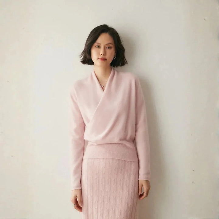 Women’s Cashmere Crossover Sweater