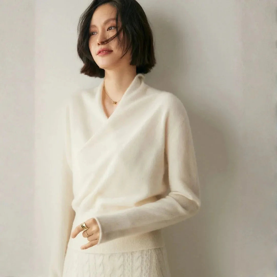 Women’s Cashmere Crossover Sweater