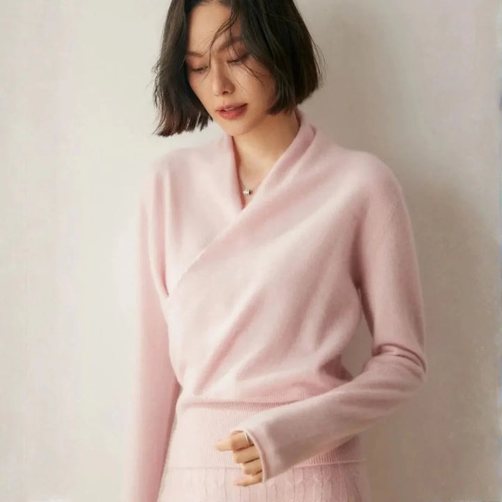 Women’s Cashmere Crossover Sweater