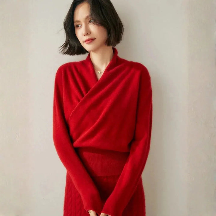 Women’s Cashmere Crossover Sweater