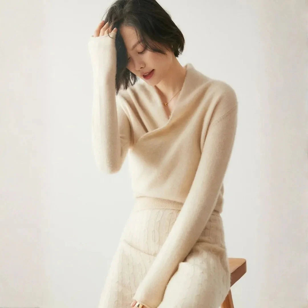 Women’s Cashmere Crossover Sweater