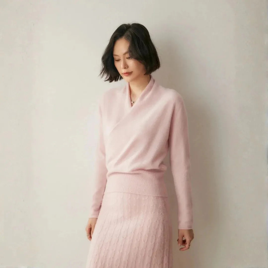 Women’s Cashmere Crossover Sweater