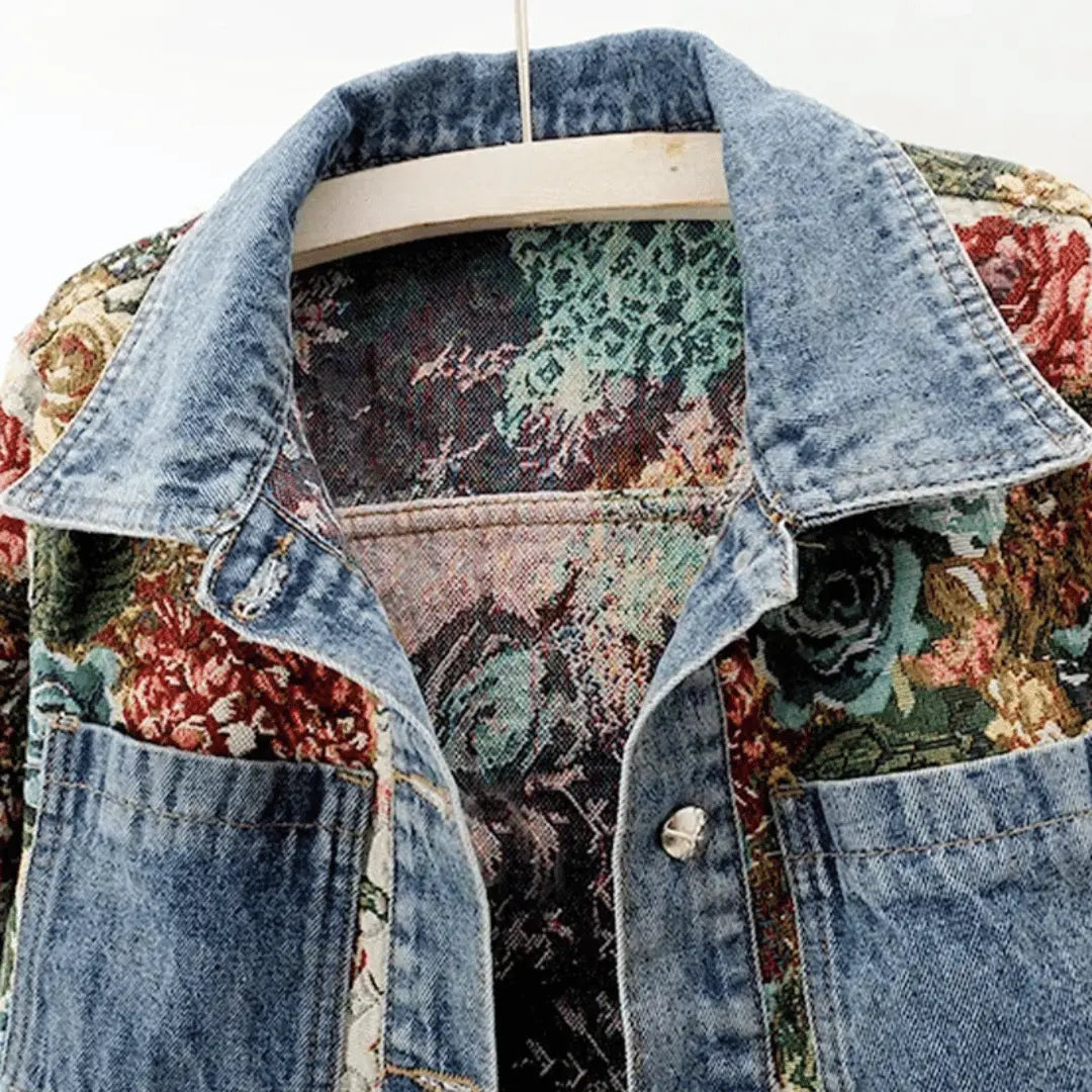 Women’s Floral Denim Jacket