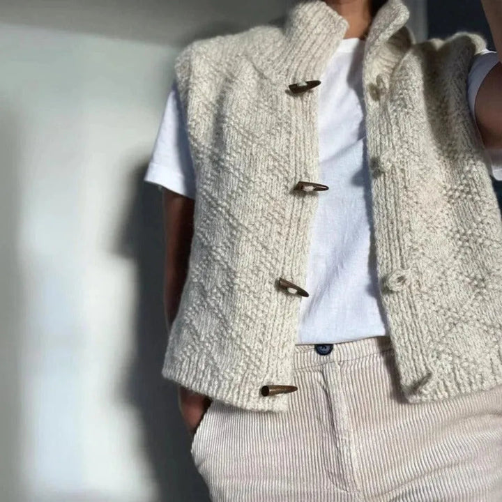 Women’s Hand-Knit Wool Vest