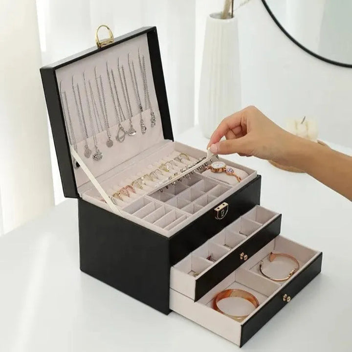 Women’s Multi-Layer Leather Jewelry Box