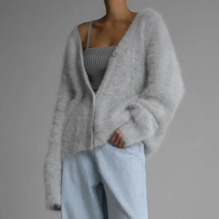 Women’s Oversized Fluffy Knit Cardigan