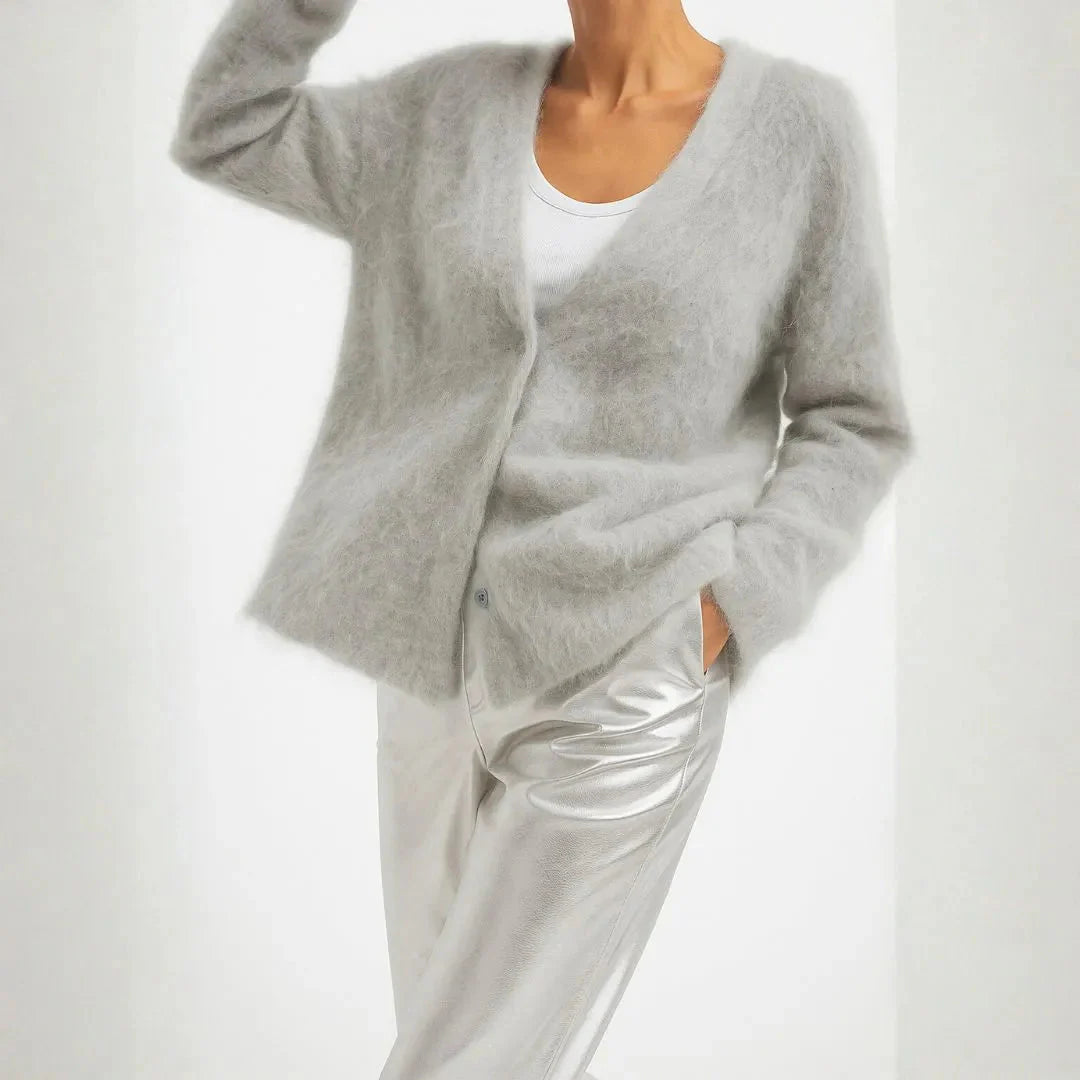 Women’s Oversized Fluffy Knit Cardigan