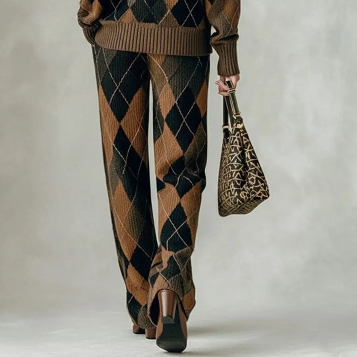 LS | Women’s Plaid Ribbed Knit Pants