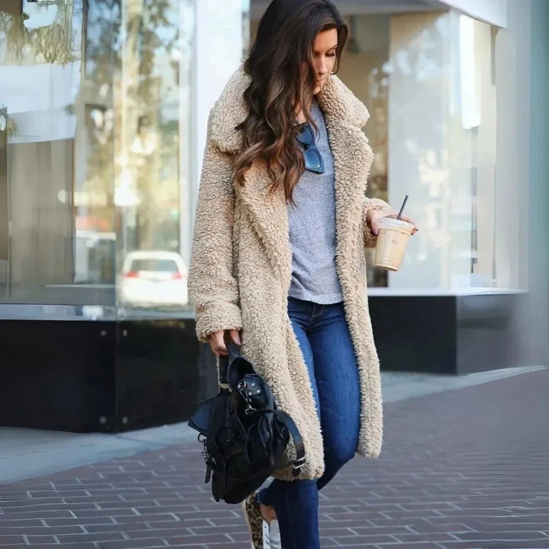 Women's Plush Teddy Long Coat