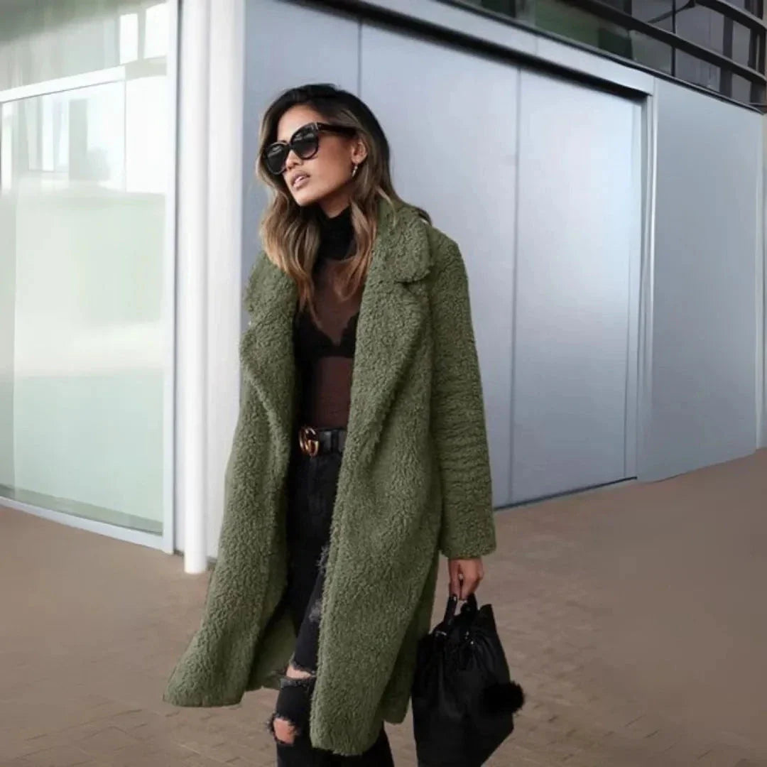 Women's Plush Teddy Long Coat