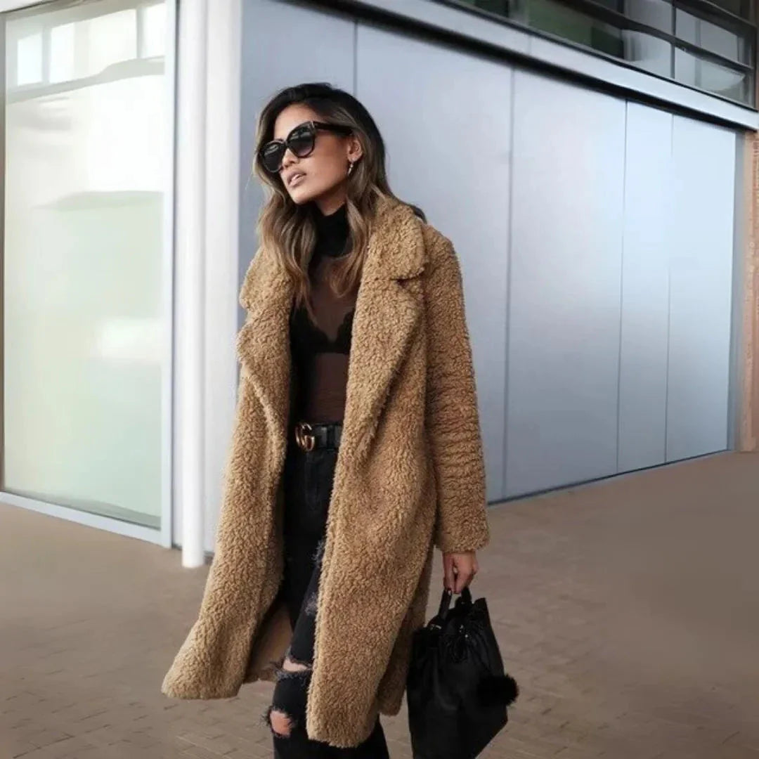 Women's Plush Teddy Long Coat