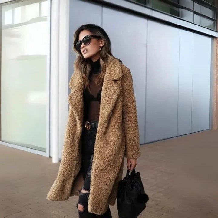Women's Plush Teddy Long Coat