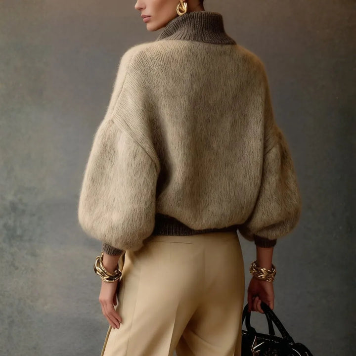 Women’s Raglan Sleeve Zip-Neck Colorblock Pullover