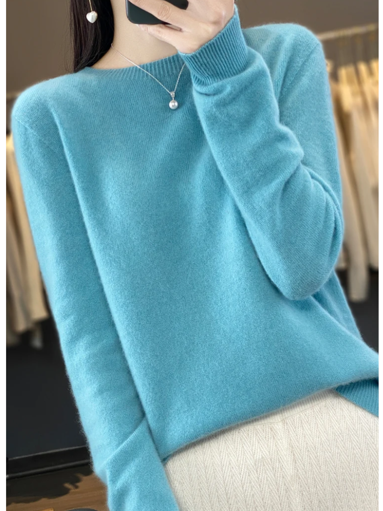 Women's Round Neck Sweater - Soft and Elegant Knit Sweater | The Lion Style6