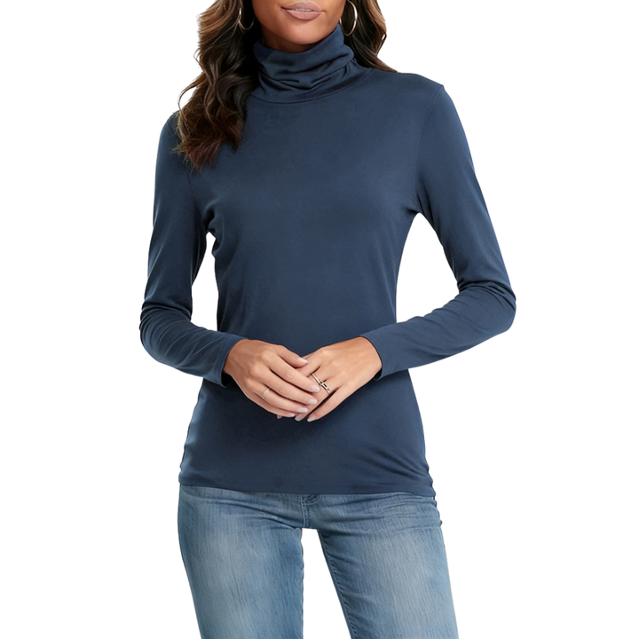 Women’s Slim Fit Long Sleeve Turtleneck Top Lion Style