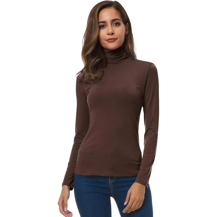 Women’s Slim Fit Long Sleeve Turtleneck Top