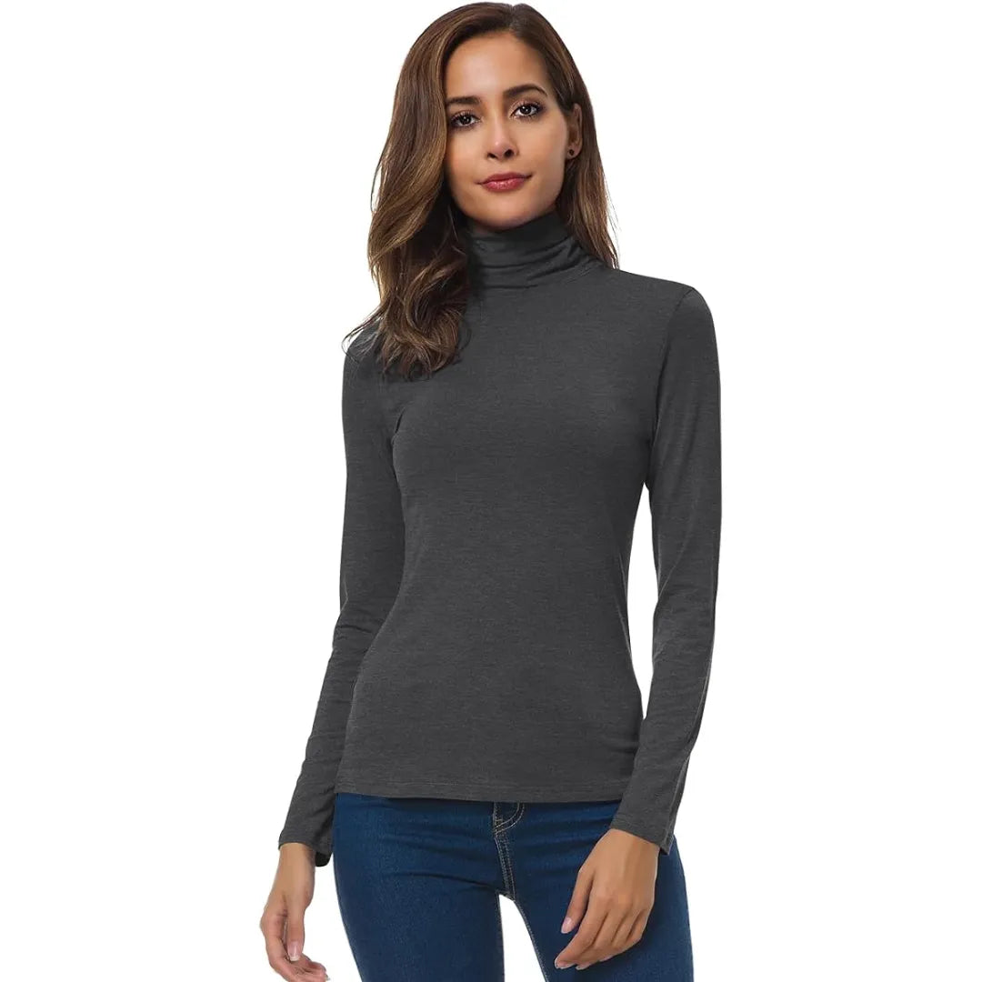 Women’s Slim Fit Long Sleeve Turtleneck Top