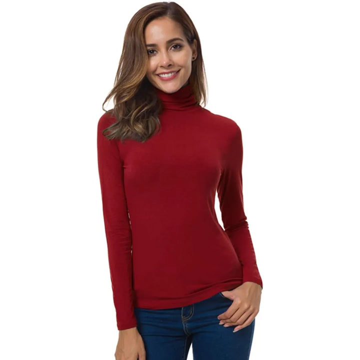 Women’s Slim Fit Long Sleeve Turtleneck Top