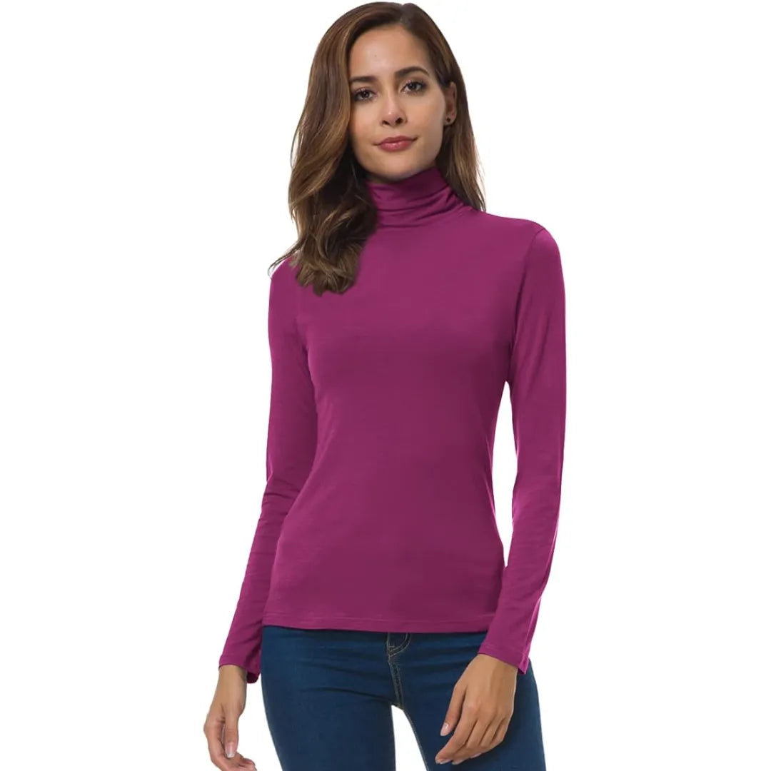 Women’s Slim Fit Long Sleeve Turtleneck Top