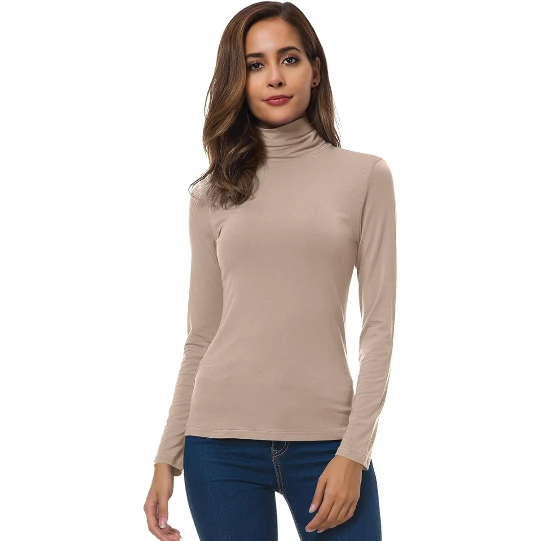 Women’s Slim Fit Long Sleeve Turtleneck Top