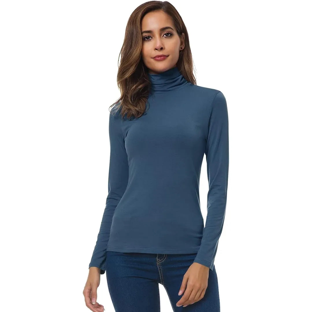 Women’s Slim Fit Long Sleeve Turtleneck Top