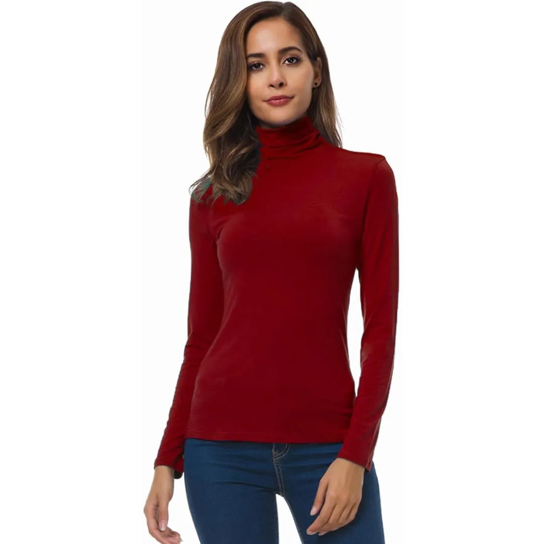 Women’s Slim Fit Long Sleeve Turtleneck Top