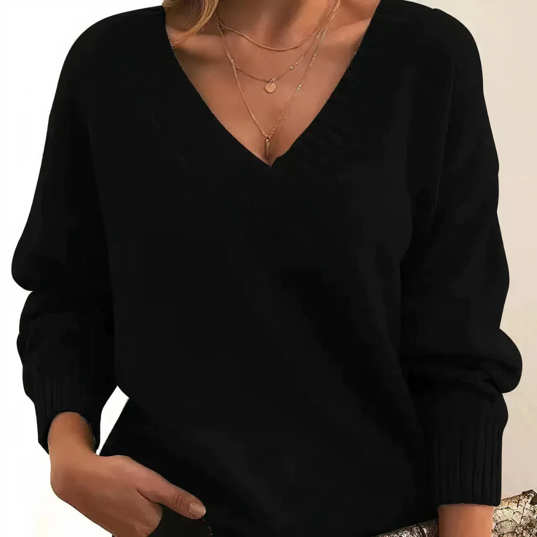 Women's V-Neck Knit Sweater