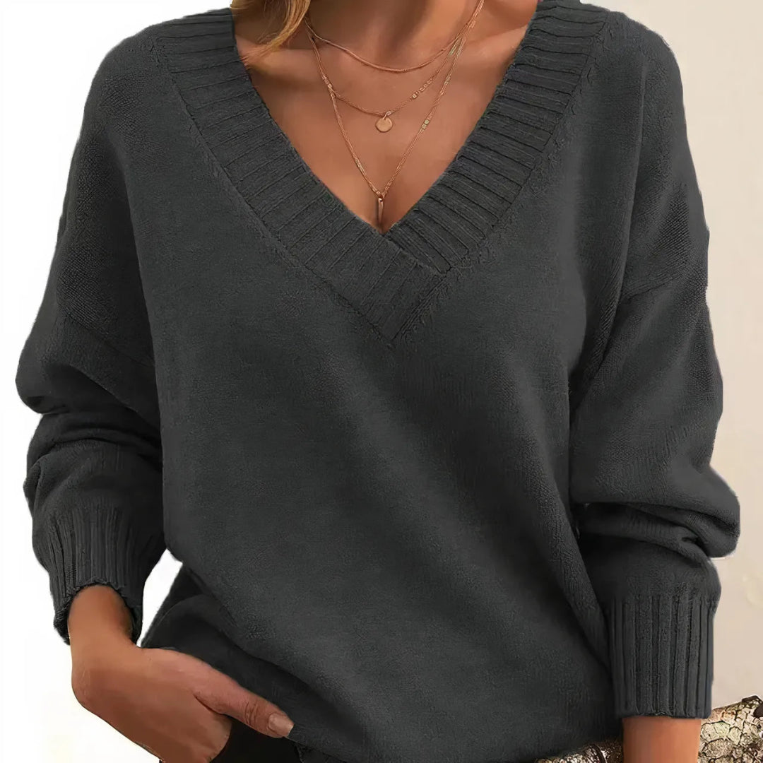 Women's V-Neck Knit Sweater