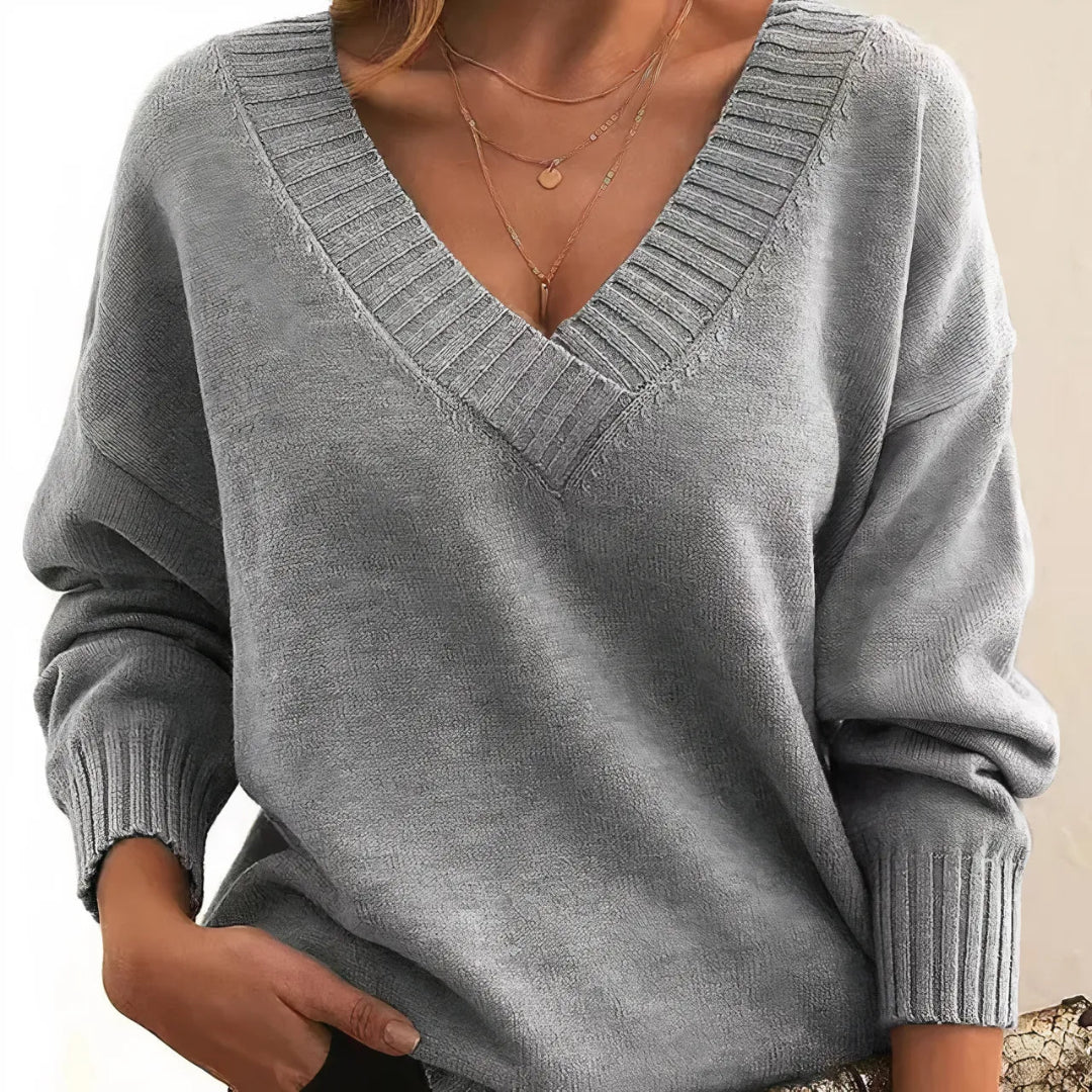Women's V-Neck Knit Sweater