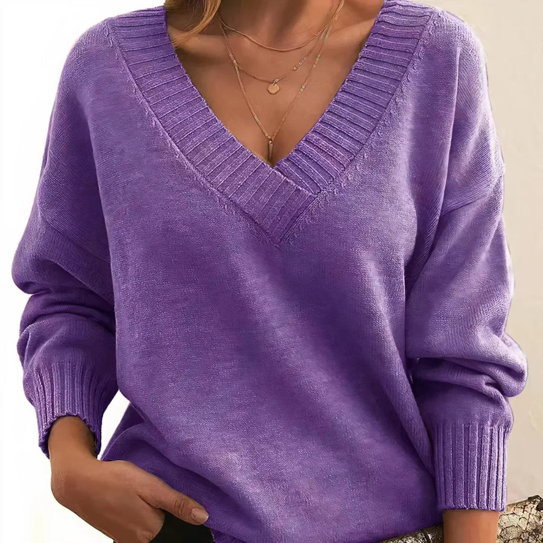 Women's V-Neck Knit Sweater