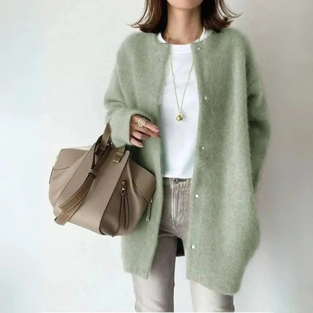 Women's Wool-Blend Button Cardigan