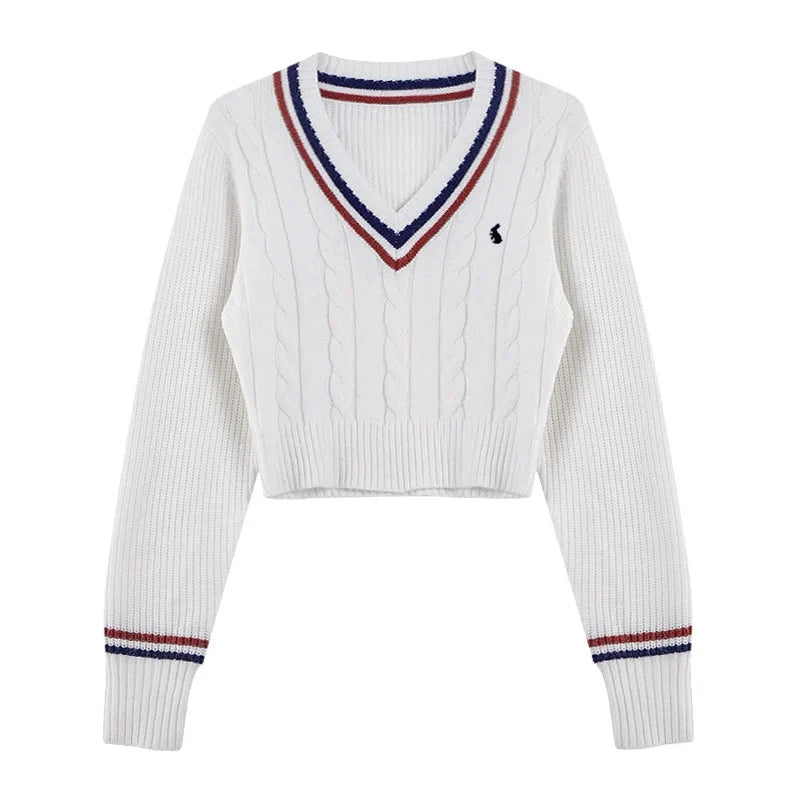 Sloane Preppy V-Neck Pullover