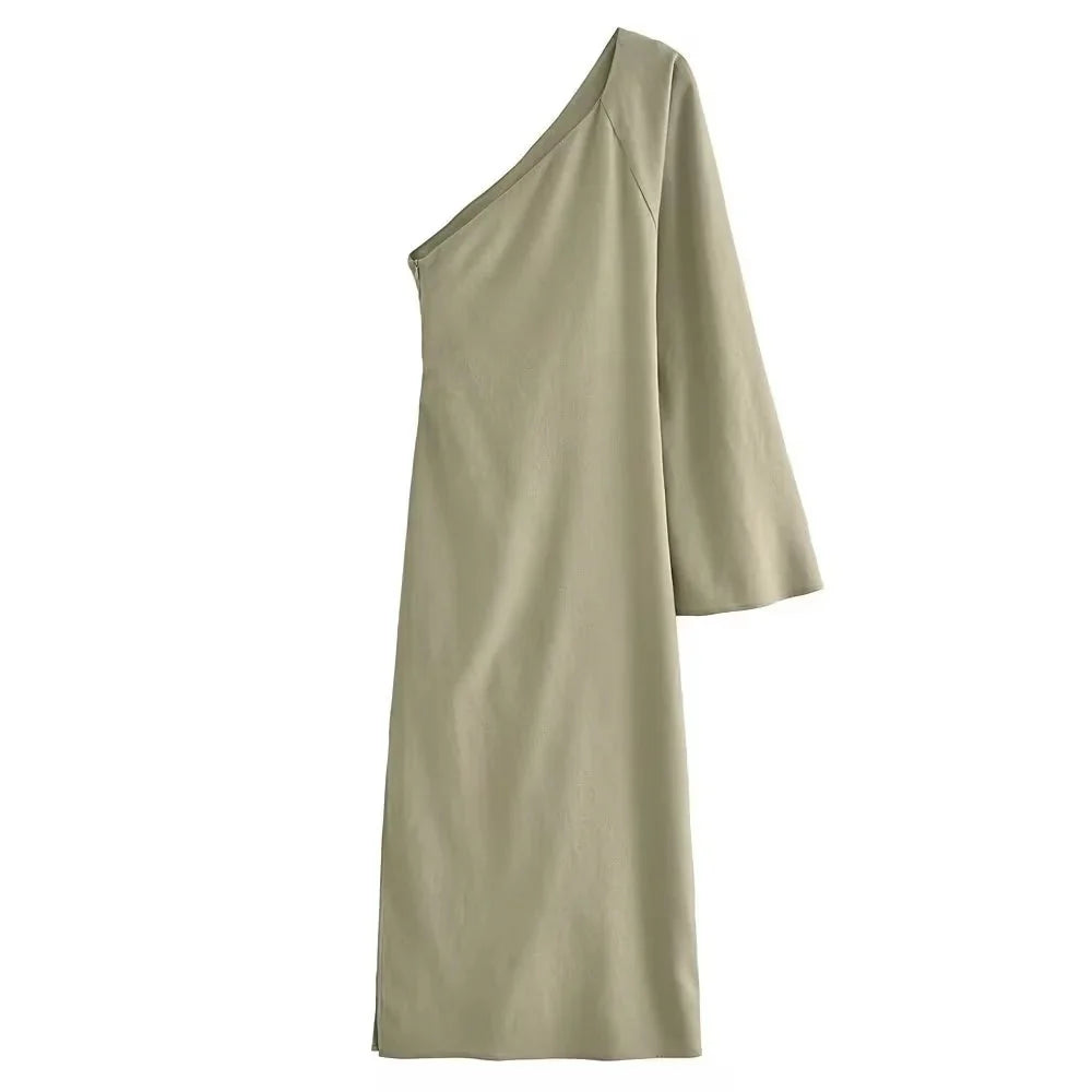 Ivy Drape Linen Dress