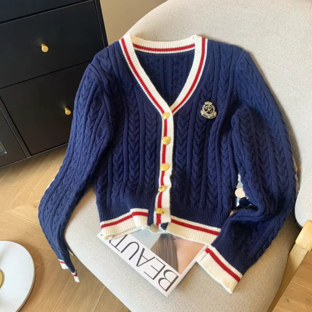 Margot Academy-Inspired Knit Cardigan