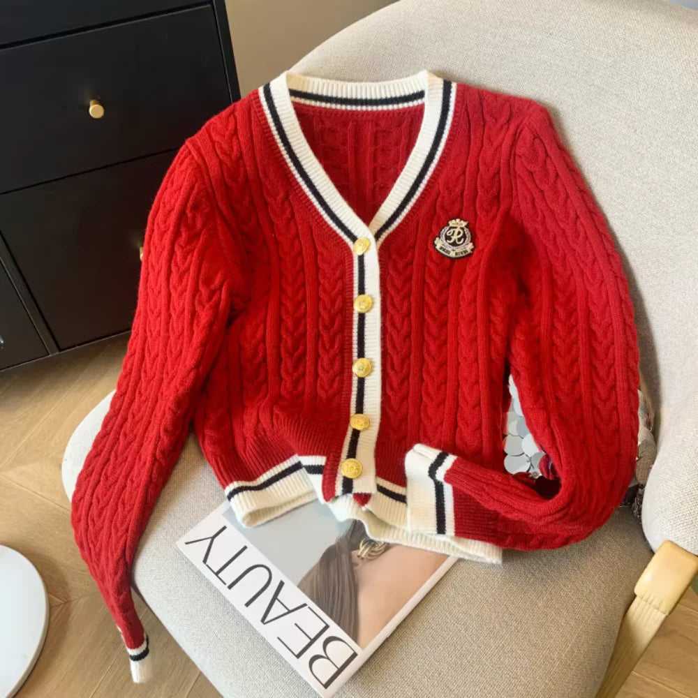 Margot Academy-Inspired Knit Cardigan