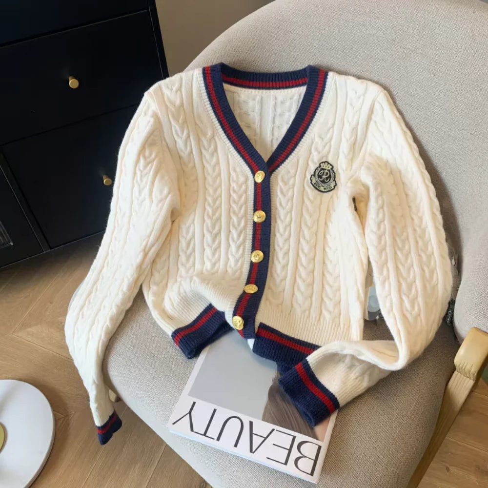 Margot Academy-Inspired Knit Cardigan