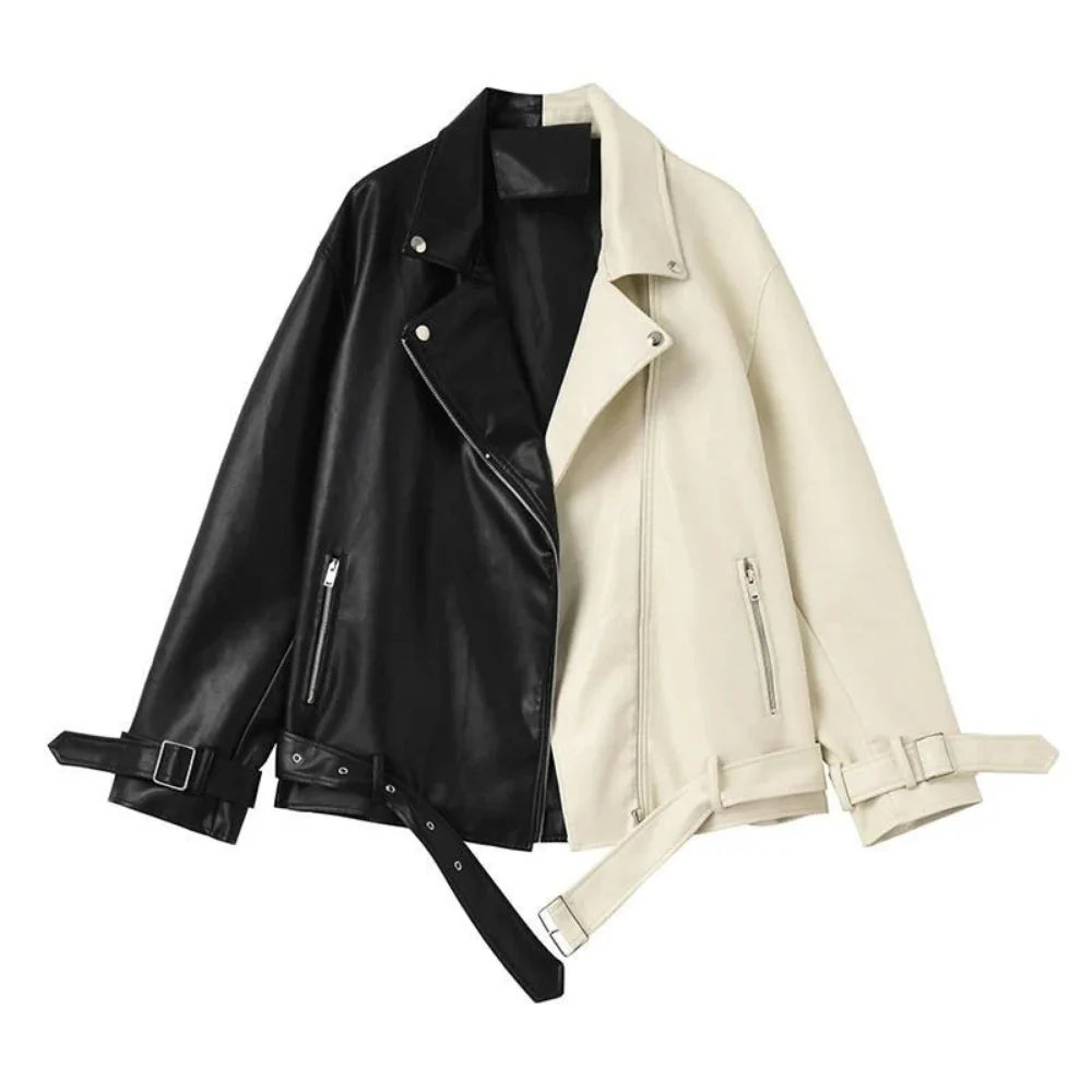 Luna Contrast Biker Jacket